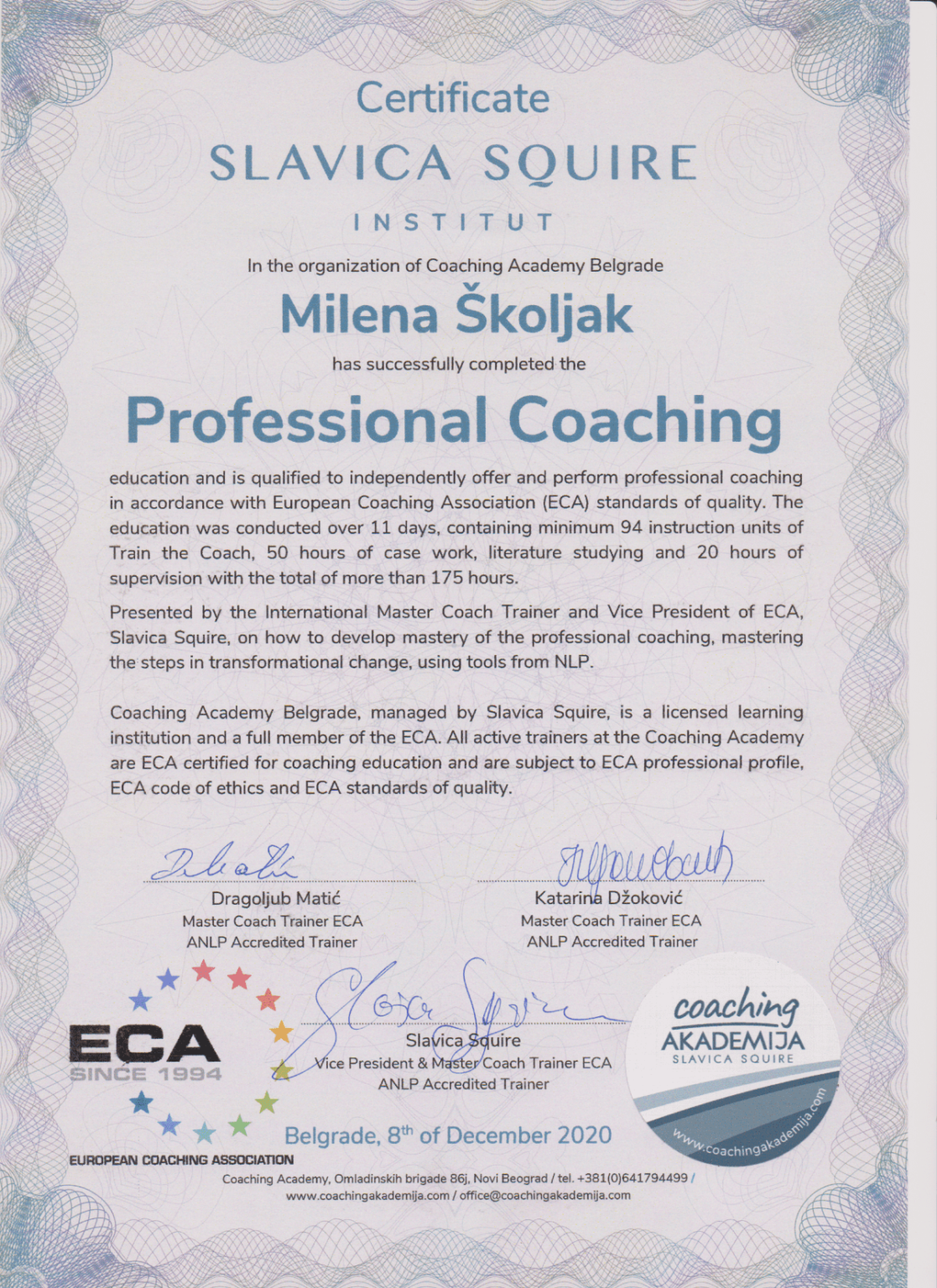 Coaching sertifikat