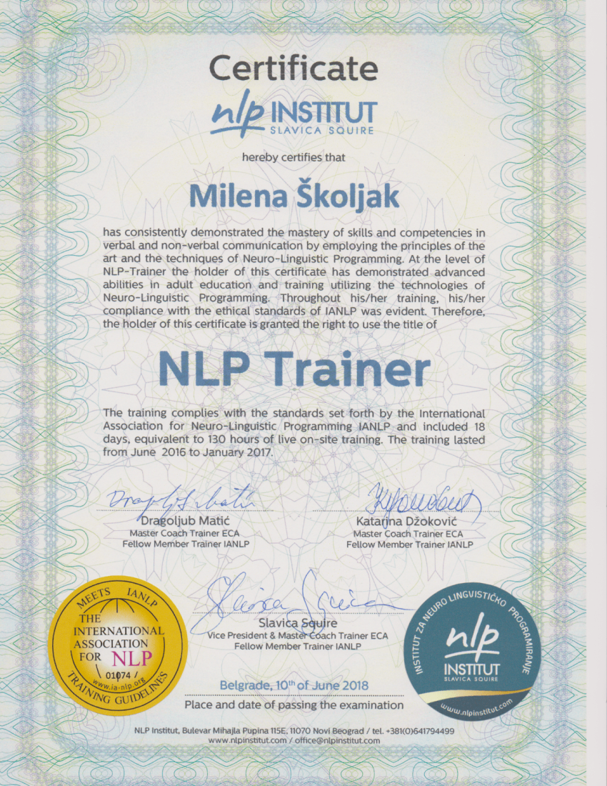 NLP sertifikat